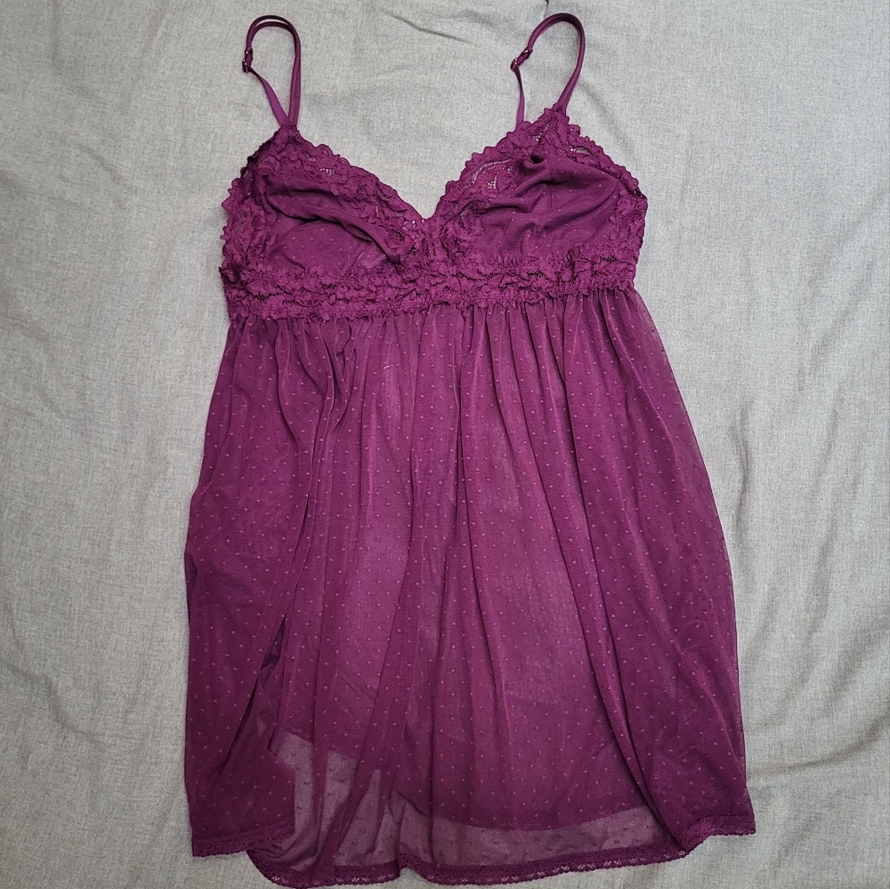 Savage x Fenty Burgundy Mesh 2XL Slip and XL Thong